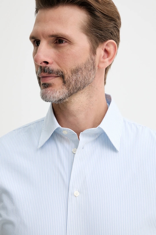 Хлопковая рубашка United Colors of Benetton голубой 53ZDUQ04A