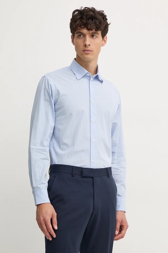 United Colors of Benetton koszula bawełniana wzorzyste niebieski 53ZDUQ04A