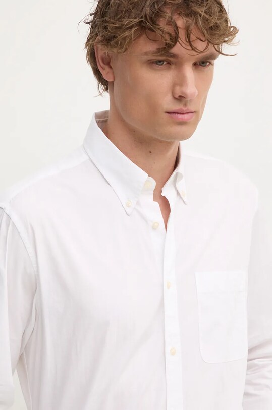 Бавовняна сорочка United Colors of Benetton 52MCUQ04B білий