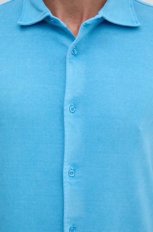 Bavlněná košile United Colors of Benetton 5WMYUQ052 modrá AW24