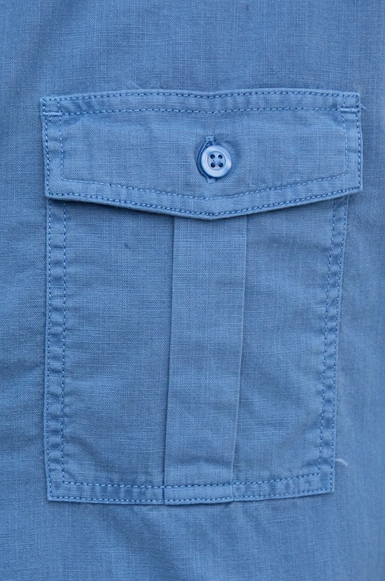 United Colors of Benetton camasa din bumbac albastru 5KGPUQ04S