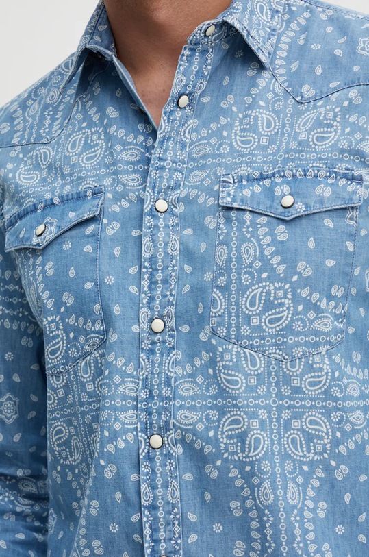 United Colors of Benetton koszula bawełniana 5YLWUQ04P niebieski AW24