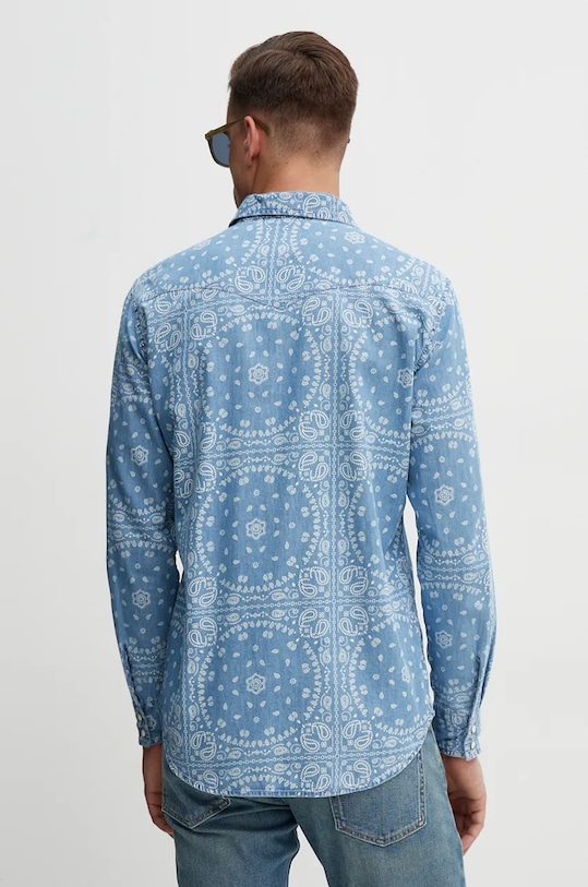 United Colors of Benetton koszula bawełniana niebieski 5YLWUQ04P