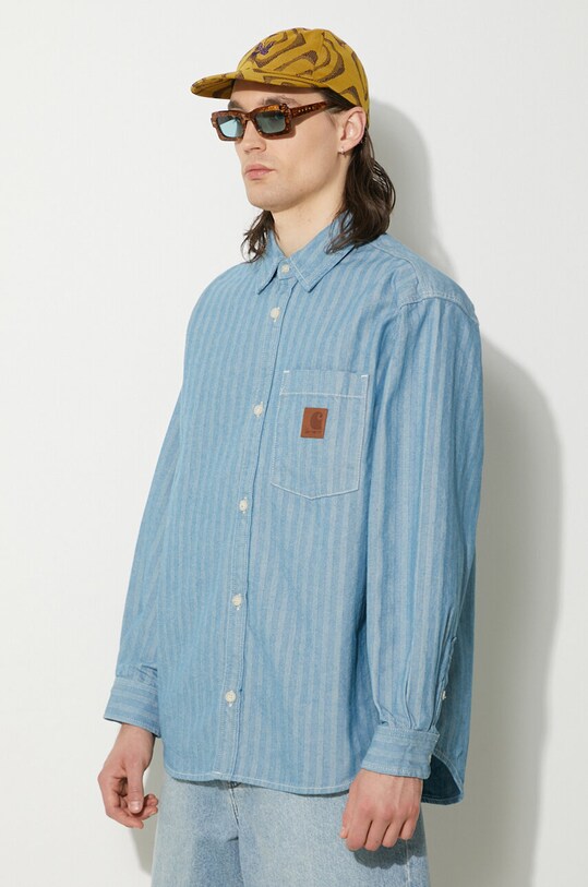 Джинсова сорочка Carhartt WIP Menard блакитний I033577.102