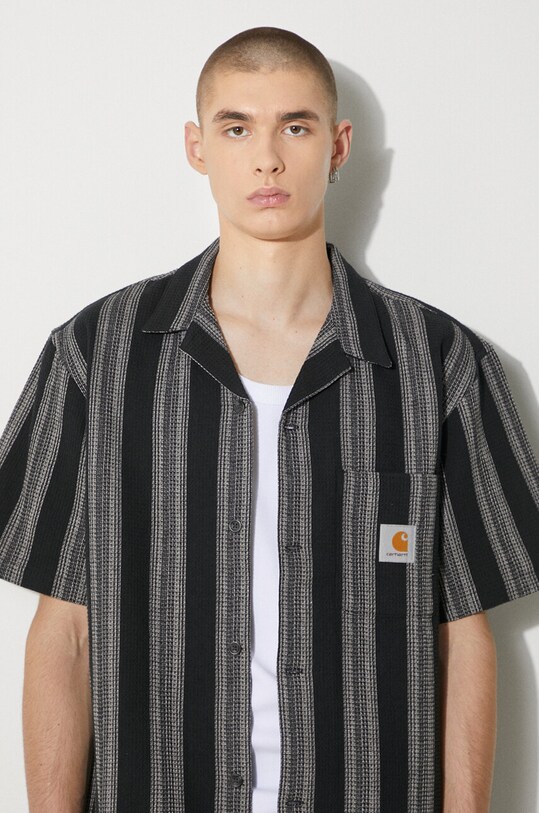 Carhartt WIP cotton shirt Dodson Shirt I033687.2A3XX black
