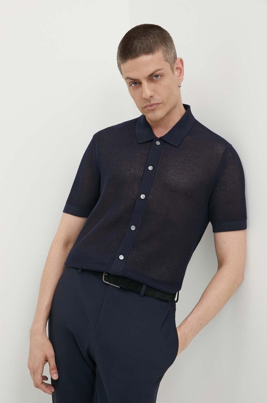 Košile Theory hladký námořnická modř N0484709