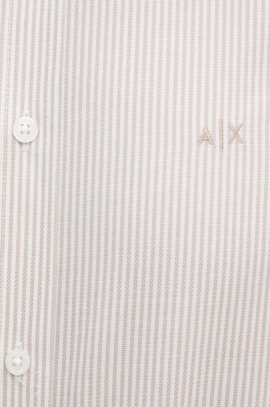 Armani Exchange camasa din bumbac 6DZC02.ZN5CZ bej AW24