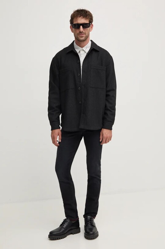 Odzież Armani Exchange koszula bawełniana 6DZC06.ZN5DZ biały