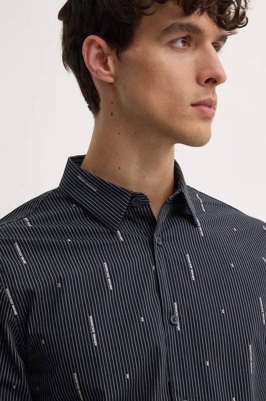 Bavlnená košeľa Armani Exchange tmavomodrá 6DZC06.ZN5DZ