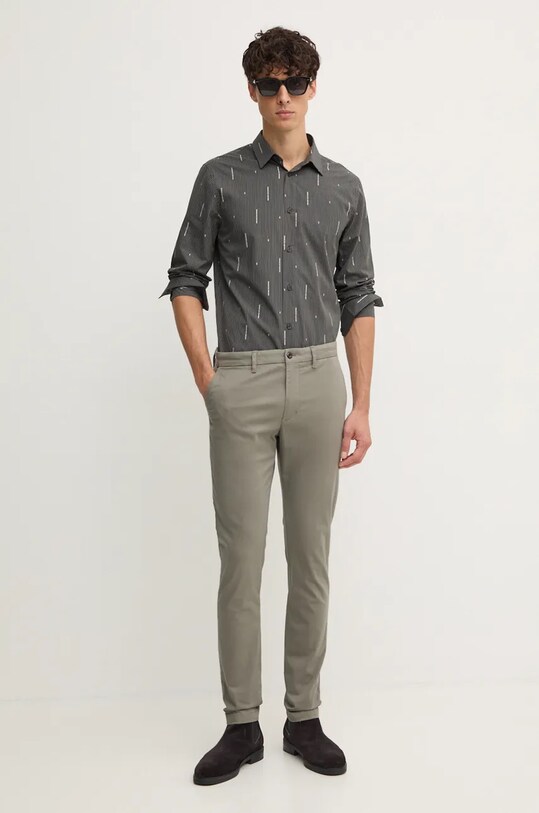 Odzież Armani Exchange koszula bawełniana 6DZC06.ZN5DZ szary