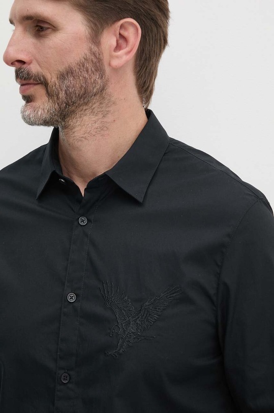 Bavlněná košile Armani Exchange 6DZC10.ZNXLZ černá
