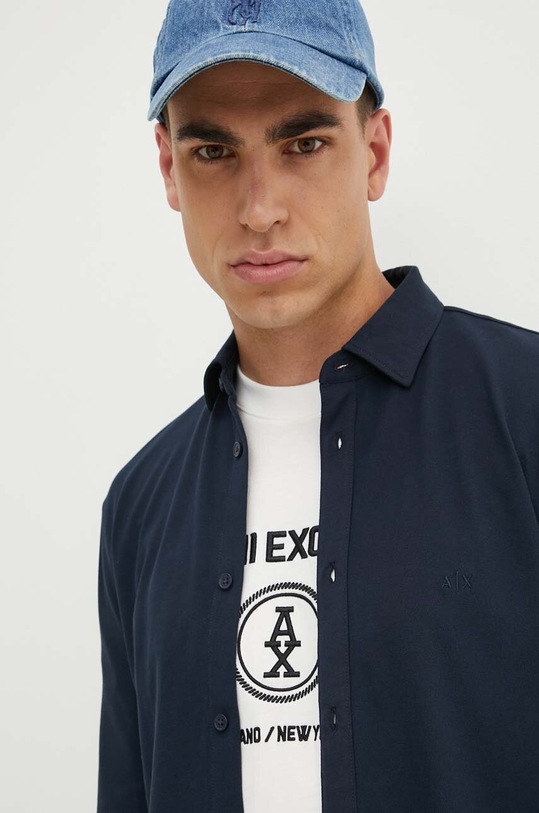 Armani Exchange koszula 6DZCHJ.ZJEAZ granatowy