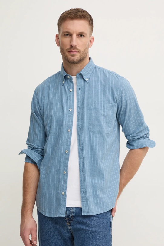 Бавовняна сорочка United Colors of Benetton casual блакитний 5TCRUQ04W