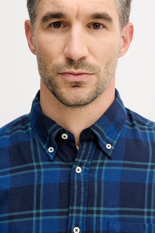 Pamučna košulja United Colors of Benetton mornarsko plava 5TCRUQ04W