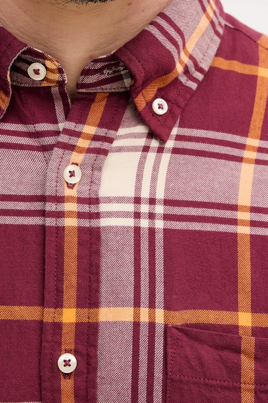 Pamučna košulja United Colors of Benetton 5TCRUQ04W bordo