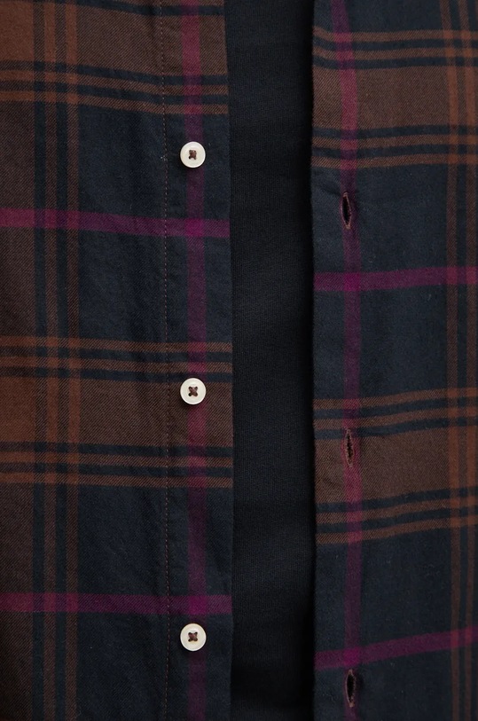 United Colors of Benetton camasa din bumbac 5TCRUQ04X maro AW24