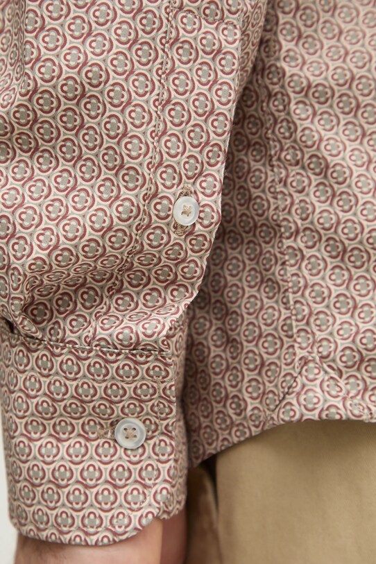 Bavlnená košeľa United Colors of Benetton 51E8UQ04D béžová AW24