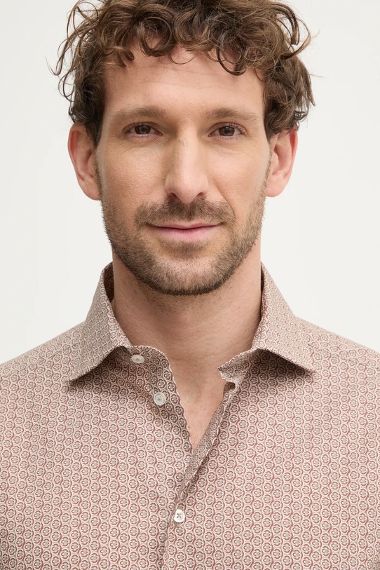 Bavlnená košeľa United Colors of Benetton 51E8UQ04D béžová