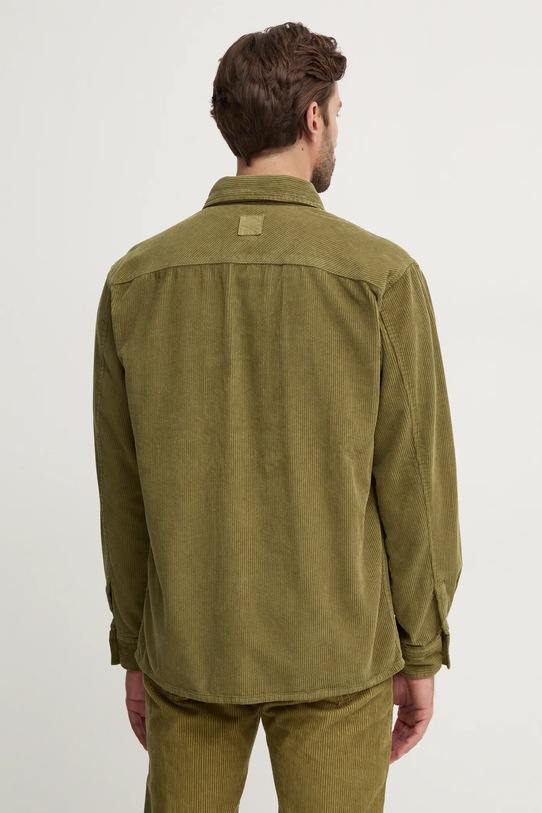 Manšestrová košile United Colors of Benetton zelená 5H1KUQ04Y