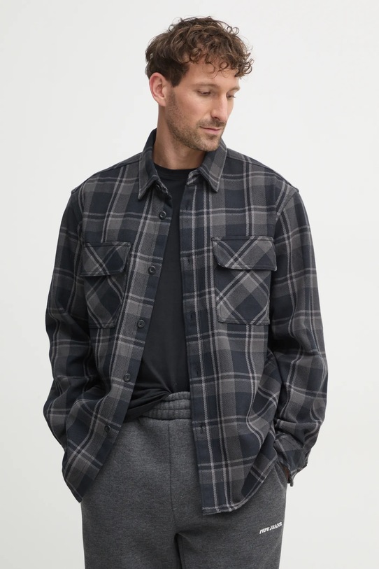 Сорочка United Colors of Benetton візерунок сірий 5KMFUQ050