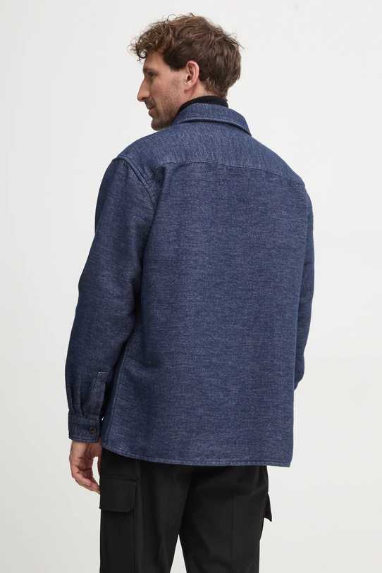 Îmbrăcăminte United Colors of Benetton camasa din bumbac 5E5YUQ04Z bleumarin