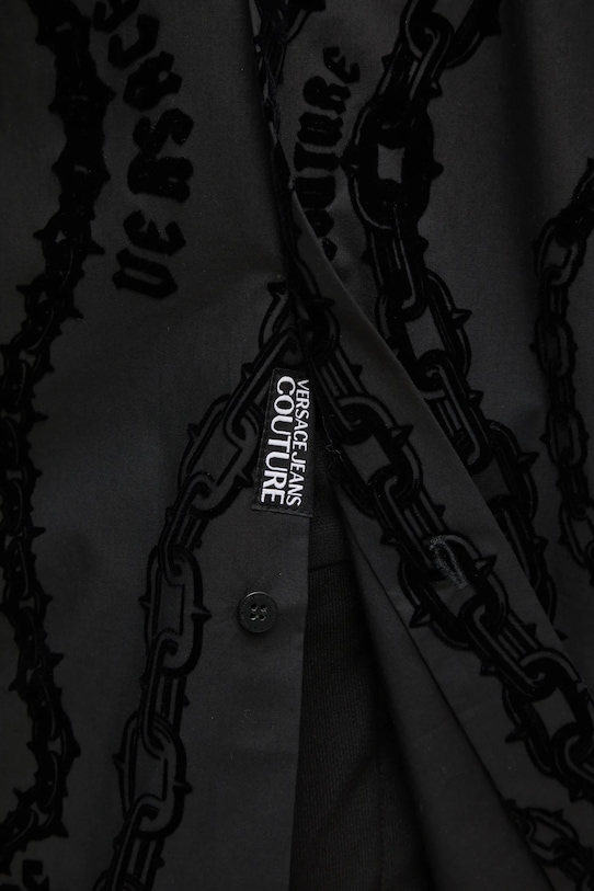 Versace Jeans Couture camasa din bumbac 77GAL2R0.NS509 negru