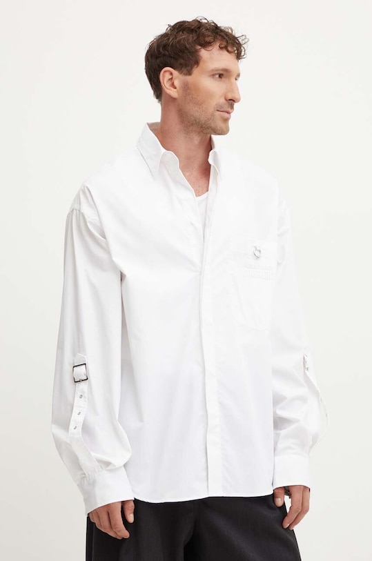 Versace Jeans Couture koszula bawełniana bawełna biały 77GAL218.N0132