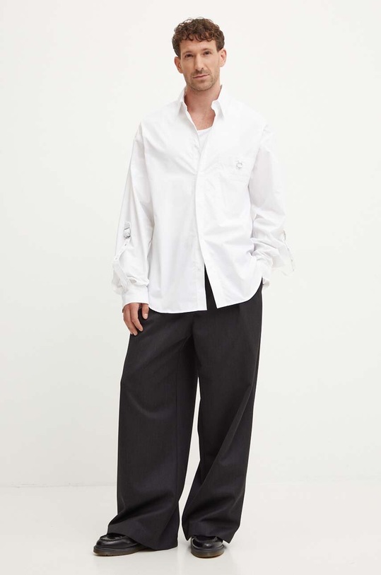 Odzież Versace Jeans Couture koszula bawełniana 77GAL218.N0132 biały