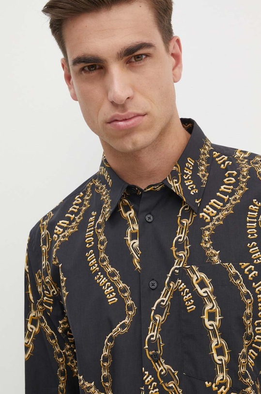 Bavlněná košile Versace Jeans Couture černá 77GAL2R1.NS485