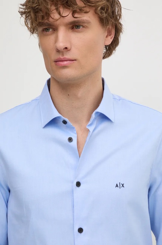 Bavlnená košeľa Armani Exchange 6DZC22.ZN5SZ modrá