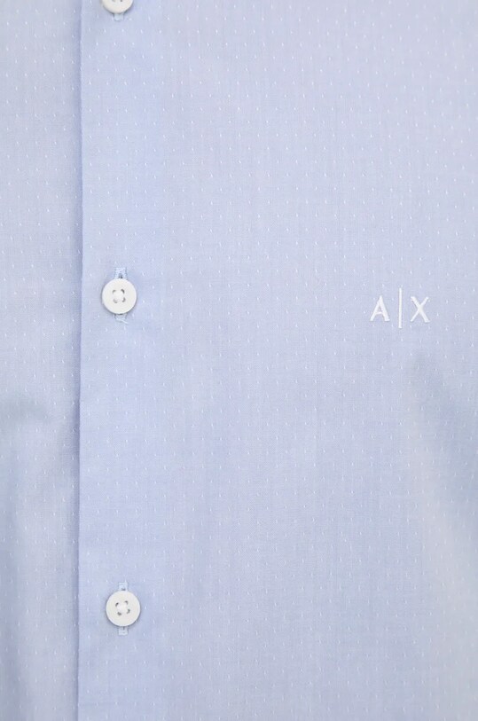 Бавовняна сорочка Armani Exchange 6DZC22.ZN5SZ блакитний
