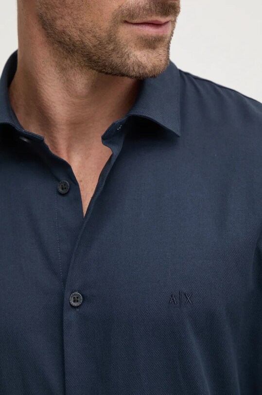 Bavlnená košeľa Armani Exchange 6DZC22.ZN5SZ tmavomodrá AW24