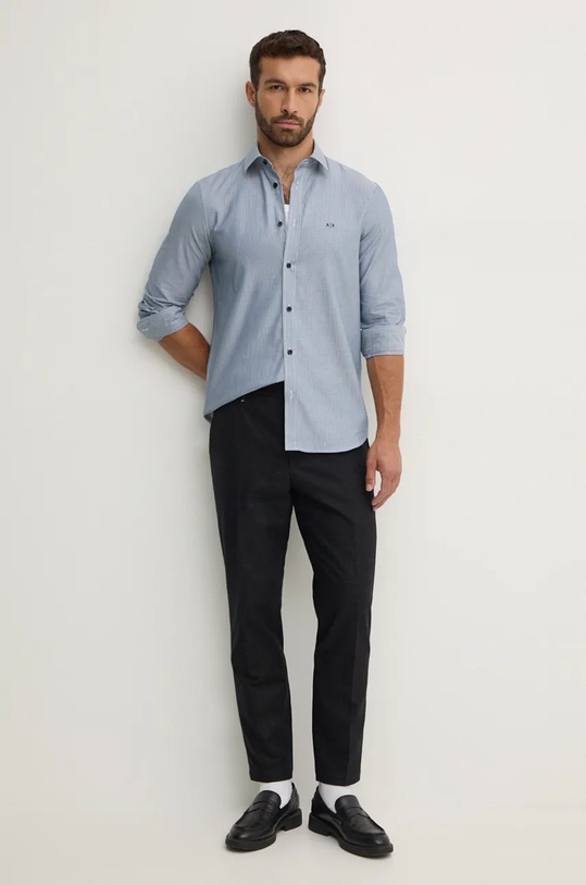 Oblečení Košile Armani Exchange 6DZC30.ZN5UZ modrá