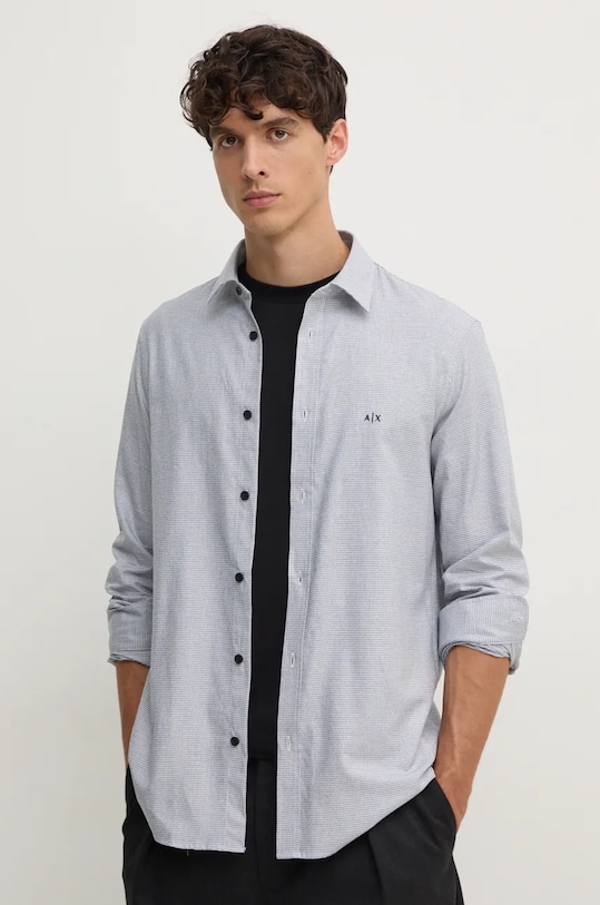 Košeľa Armani Exchange regular sivá 6DZC30.ZN5UZ