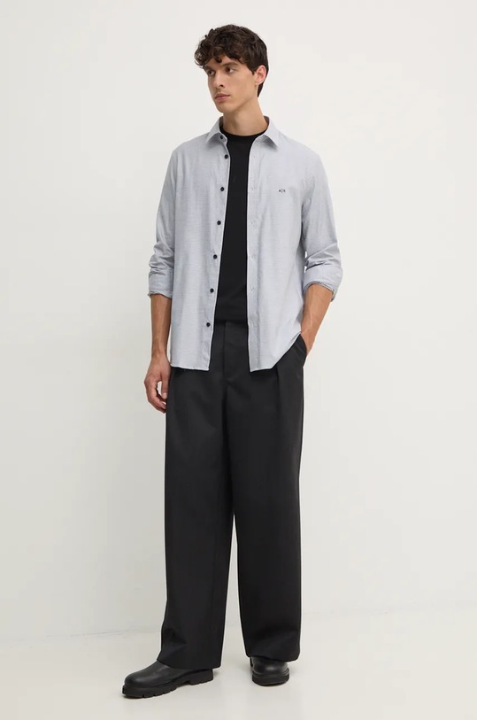 Košeľa Armani Exchange 6DZC30.ZN5UZ sivá SS25