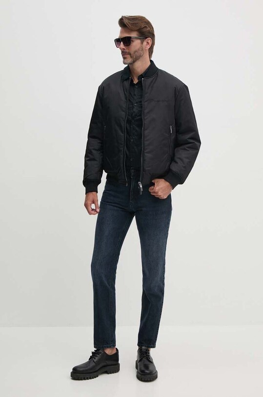 Îmbrăcăminte Armani Exchange camasa din bumbac 6DZC45.ZNZRZ bleumarin