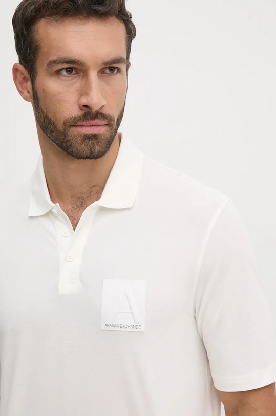 Polo majica Armani Exchange bijela 6DZFJA.ZJXHZ