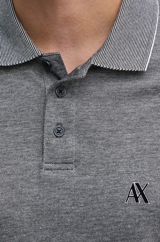 Armani Exchange polo de bumbac 6DZFJP.ZJM5Z gri