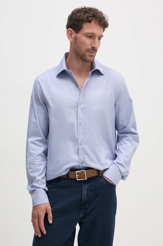 Хлопковая рубашка Paul&Shark узор голубой 14313154CF