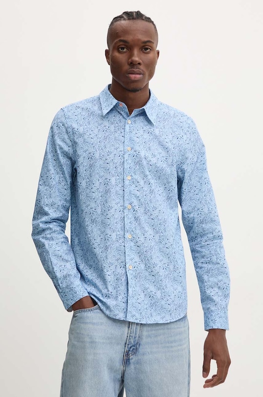 PS Paul Smith koszula bawełniana wzorzyste niebieski M2R.149T.N22172