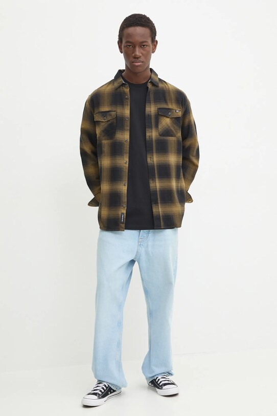 Vans koszula bawełniana wzorzyste zielony VN0A3HL3DRI1