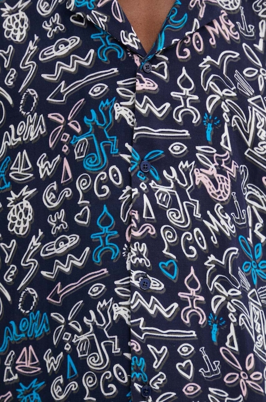 Desigual koszula bawełniana ALFREDO 24WMCW01 granatowy AW24