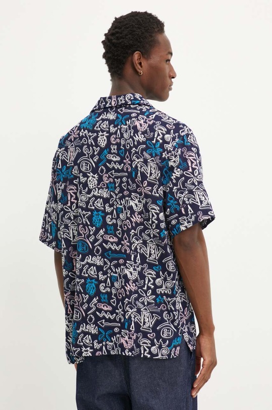 Desigual koszula bawełniana ALFREDO granatowy 24WMCW01