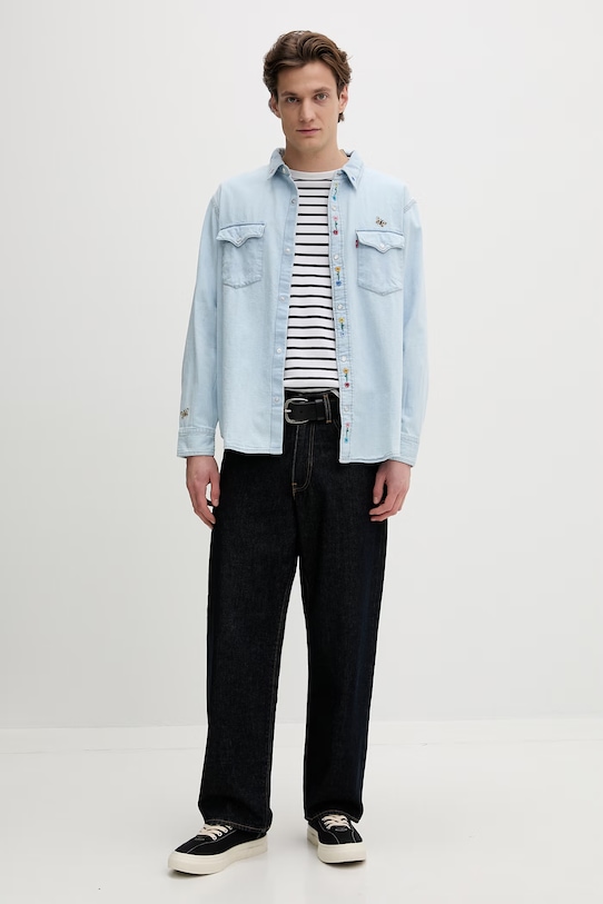 Levi's koszula jeansowa A1919 niebieski AA00