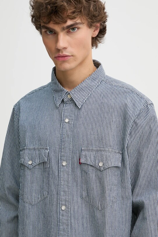 Levi's camasa jeans A1919 albastru