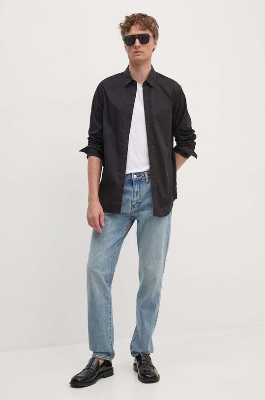 Armani Exchange koszula bawełniana XM000006.AF10831 czarny AW24