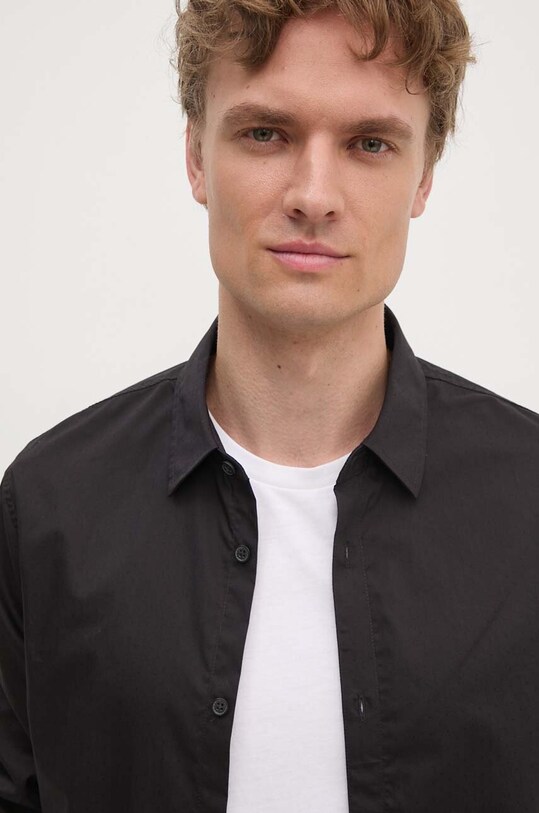 Armani Exchange koszula bawełniana czarny XM000006.AF10831