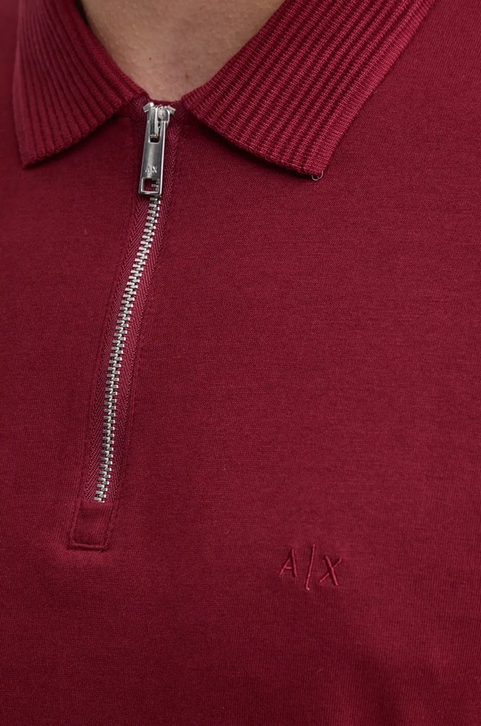 Бавовняний лонгслів Armani Exchange XM000059.AF10362 бордо