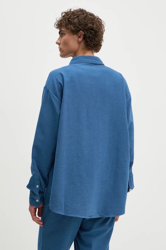 Îmbrăcăminte American Vintage camasa MDAK06AH24 albastru