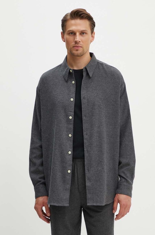 American Vintage camicia lunga grigio MDAK06AH24